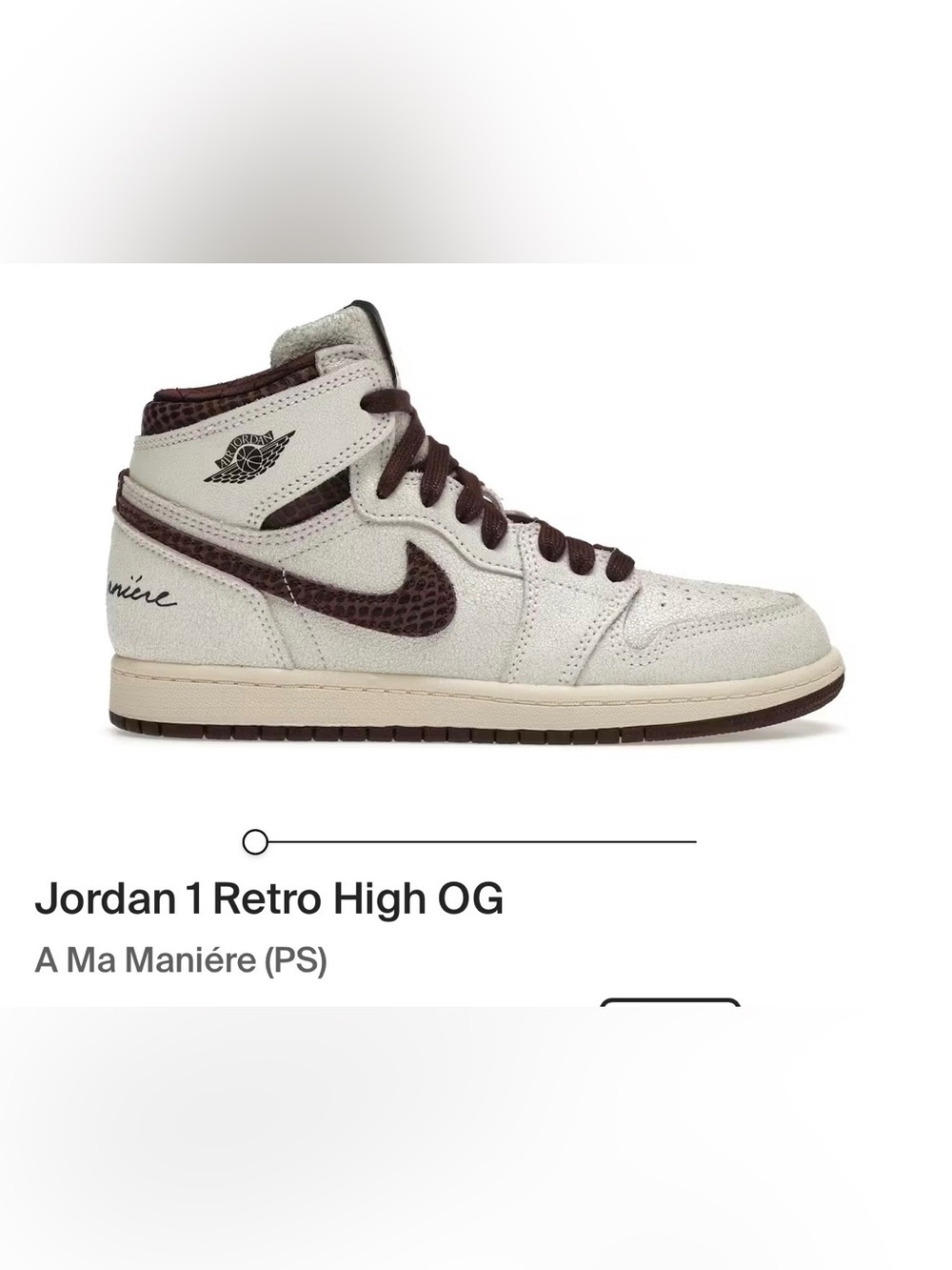 Jordan 1 Retro High OG Cream and Dark Brown
